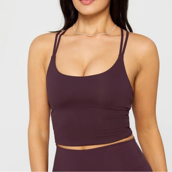 Fabletics Dark Purple Strappy Bra - Picture 1 of 5